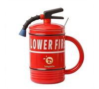 KIXZSAZ Trash Can Mug and Shot Gun for Drinking Fun,Red | Infuse Humor And Character Into Daily Coffee Ritual With Uniquely Crafted Mug Will Light Up Mornings