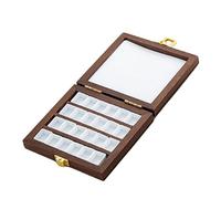 KIXZSAZ Travel Paint Case Designed Empty Watercolor Palette Box with Lid Keeping Paint Fresh and Accessible While Traveling Travel Case for Painters Students Painting