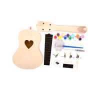KIXZSAZ Ukulele DIY Kits Wooden Assembly Fun Kids Beginner Painting Build Own Guitar Kits Set Parent Child All Accessories Are Complete. Creating 4 String Hawaii Guitar Handwork