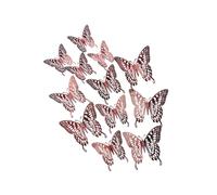 KIXZSAZ ulated Butterflies Stickers - Decorative Aesthetic for Living Space Different Sizes to Meet Different Decoration, LK12 Rose Gold