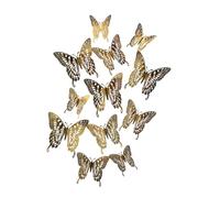 KIXZSAZ ulated Butterflies Stickers - Decorative Aesthetic for Living Space Different Sizes to Meet Different Decoration, LK12 Gold