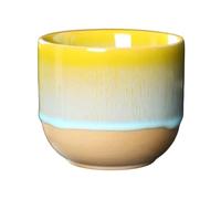 KIXZSAZ Unique and Traditional Mug Ceramic Tea Cups Style for Lovers Ceramics Handmade Ceramic Cups Traditional Style Lover, Yellow, 7x6cm