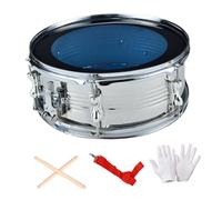 KIXZSAZ Versatile 13 Inch Snare Drum Percussion Instrument With Drumsticks And Double Tone Features For Music Lovers Of All Ages Music Drum Set Snare Drums Birthday Gifts, silver, 35x14CM