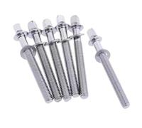 KIXZSAZ Versatile Drum Tension Rods Bass Drum Screws With Washers Essential Parts For Snare Repairs Included Bass Tension Rods With Washers Replacement, Silver, M5x40mm