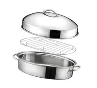 KIXZSAZ Versatile Stainless Steel Fish Steamer Oval For Home Kitchen Cooking Pot For Every Meal Oval Stainless Steel Roasting Pan Food Steamer Etc Fish Roasting Pan, Style A