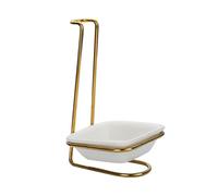 KIXZSAZ Vertical Spoon Rack Holder Ergonomically Designed for Easy Access to Soup Ladles Holders While Saving Space Vertical Saving Spoon Rest Shelf Utensils Stand, Single Square