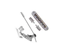 KIXZSAZ Vibrato Bridge Features Robust Construction And Easy Installation For Guitar Modifications And Upgrades Can Trust 6String Tailpiece Tremolo Roller Saddle Tailpiece, Silver, 25x10cm