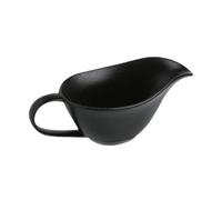 KIXZSAZ White Porcelain Gravy Boat with Large Spout Easy to Pour and Serve Gravy Jug Fine Porcelain with Smooth Edge Boat White Dipping/Dipping Bowls, Black, 20x9x8cm