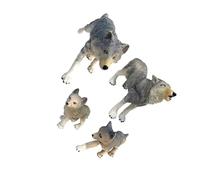 KIXZSAZ Wild Wolves Animals Figurine Toy Home Decor Gift For Kids Educational Play Value For Animal Understanding Wild Animal Wolf Model Figure Decoration Kid Gift