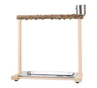 KIXZSAZ Wood Parrot Perch Stand Bird Play Area Provides Ample Room For Feathered Friends To Enjoy Climbing And Playing Together Bird Perch Stand Toy Pet Parrot Cage