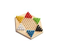 KIXZSAZ Wooden Chinese Checkers Game Sturdy Structure Unique Enhances Family Interaction And Fun Time Allowing And Child To Relationship In Game Enjoy Family Fun Time.