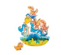 KIXZSAZ Wooden Stacking Blocks Toy With Smooth Developing Fine Motor Skills Creativity And Color Recognition Stacking Blocks Balance Game For Boys Girls Gifts