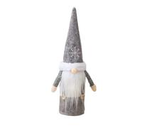 KIXZSAZ Xmas Wine Bottle Cover Faceless Old Man Snowflake Clothes Beer Protective Hat Winebottle Sleeve Home Dining Table Party, Gray