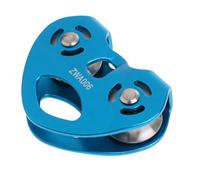 KIXZSAZ Zip Line Cable Pulley Mountaineering Double Speed Aluminum Alloy Pulleys Caving Equipment Rappelling Gear 25KN Strength