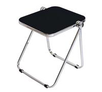 KIYIYDMM Acrylic Folding Side Table Foldable Furniture Modern Small Desk for Living Room, Bed Room, Kitchen Serving Table (Color : Black)