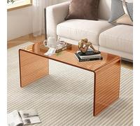 KIYIYDMM Acrylic Side Table, Clear C-Shape End Table, Laptop Table, Small Nightstand, Home Decor for Living Room Bedroom Balcony Patio and Office (Color : Brown, Size : 30x30x65cm)