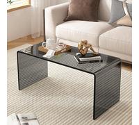 KIYIYDMM Acrylic Side Table, Clear C-Shape End Table, Laptop Table, Small Nightstand, Home Decor for Living Room Bedroom Balcony Patio and Office (Color : Gris, Size : 30x30x65cm)