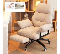 KIYIYDMM Office Chair with Footrest, Lazy Sofa for Bedroom Waterproof Technical Fabric, Comfortable Executive Office Desk Chair High Back, Computer Chair Home Office
