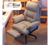 KIYIYDMM Office Chair with Footrest, Lazy Sofa for Bedroom Waterproof Technical Fabric, Comfortable Executive Office Desk Chair High Back, Computer Chair Home Office
