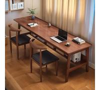 KIYIYDMM Solid Wood Writing Desk - Home Office Workbench Desk with Bookshelf, Solid Wood Home Office Work Study Table Width Laptop Computer Work Study Table