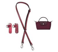KIYOMIL Bag Leather Strap Replacement Crossbody Shoulder Straps for Le Pliage Pouch, Mini-burgundy, W0.47in