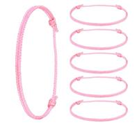KIYSI 6 Pieces Handmade Red String Bracelets Red Cord Anklets Adjustable Knot String Bracelet Amulet for Protection,Good Luck Jewelry, One Size, Polyester, no gemstone