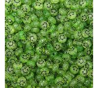 KIZAMI 100/200/300/500pcs 10mm Round Transparent Colourful Smile Beads, Happy Face Acrylic Craft Beads for DIY Jewelry Making, Kids Crafts