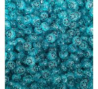 KIZAMI 100/200/300pcs Transparent Round Acrylic Smile Face Beads, Colorful DIY Craft Smile Beads for Jewellery Making, Bracelet Creating