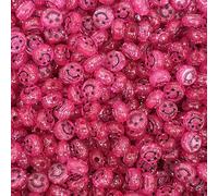 KIZAMI 100/200/300pcs Transparent Round Acrylic Smile Face Beads, Colorful DIY Craft Smile Beads for Jewellery Making, Bracelet Creating