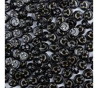 KIZAMI 100/300/500pcs Luminous Acrylic Craft Beads, Happy Face Smile Beads, Round 12,18mm Transparent DIY Craft Supply for Jewelry Making, Kids Crafts