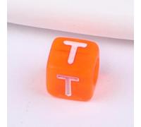 KIZAMI 100pcs Acrylic Letter Beads 6mm, Fluorescent Mixed Colors Letter Beads Square for DIY Jewelry Making, Bracelet, Necklace Crafting
