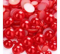 KIZAMI 10g/Lot Mixed Size 3-10mm Colorful Imitation Pearl Beads Half Round Flatback DIY Jewelry Nail Making Accessories