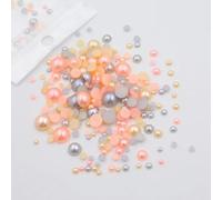 KIZAMI 10g/Lot Mixed Size 3-10mm Colorful Imitation Pearl Beads Half Round Flatback for Jewelry Nail Making DIY Accessories