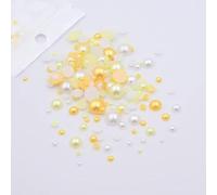 KIZAMI 10g/Lot Mixed Size 3-10mm Colorful Imitation Pearl Beads Half Round Flatback for Jewelry Nail Making DIY Accessories