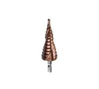 KIZAMI 1pc M35 5% Cobalt Step Drill Bit 1/4" Hex Shank HSS-CO High Speed Steel Cone Metal Drill Bit Tool Hole Cutter For Stainless Steel (Size : 4-26mm)