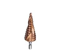 KIZAMI 1pc M35 5% Cobalt Step Drill Bit 1/4" Hex Shank HSS-CO High Speed Steel Cone Metal Drill Bit Tool Hole Cutter For Stainless Steel (Size : 5-27mm)