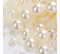KIZAMI 3000pcs Mix Size 2mm 3mm 4mm AB Color Resin Half Round Imation Pearls Beads Flatback Nail Art Decorate DIY