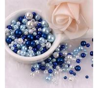 KIZAMI 300Pcs 3-8mm Colorful Imitation Pearl Beads with Hole, Round Resin Pearl Ball Beads Spacer Loose Beads for DIY Jewelry Craft Make