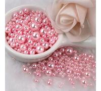 KIZAMI 300Pcs 3-8mm Colorful Imitation Pearl Beads with Hole, Round Resin Pearl Ball Beads Spacer Loose Beads for DIY Jewelry Craft Make