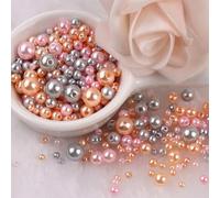 KIZAMI 300Pcs 3-8mm Colorful Imitation Pearl Beads with Hole, Round Resin Pearl Ball Beads Spacer Loose Beads for DIY Jewelry Craft Make
