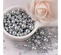 KIZAMI 300Pcs 3-8mm Colorful Imitation Pearl Beads with Hole, Round Resin Pearl Ball Beads Spacer Loose Beads for DIY Jewelry Craft Make
