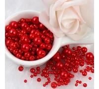 KIZAMI 300Pcs 3-8mm Colorful Imitation Pearl Beads with Hole, Round Resin Pearl Ball Beads Spacer Loose Beads for DIY Jewelry Craft Make