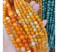 KIZAMI 31-85 PCS 4-12mm Stripe Agate Natural Gemstone Beads, Smooth Polished Round Loose Beads for DIY Bracelet Making, Jewelry Crafting