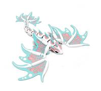 Kizcmvre 3D Printed Dragon with Wings - Articulated 7 Inch Flying 3D Printed Dragon Toy,3D Printed Animal Fidget Toy for Creative Desk Pet Decor Fun Gift. (Blue)