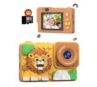 Kizeefun Kids Camera, Cartoon Dinosaurs New Building Block Kids Cameras Christmas Birthday Present for Boys Girls Age 3 4 5 6 7 8 9 10 11 12 Years Old, 32GB SD Card Included