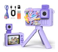 Kizeefun Kids Camera, Cartoon Rabbit New Building Block Kids Cameras Christmas Birthday Present for Boys Girls Age 3 4 5 6 7 8 9 10 11 12 Years Old, 32GB SD Card Included