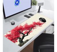 KIZIFI Abstract Flowers Large Mouse Pad Gaming Desk Mat 47.2x23.6x0.08 inch XXL Extended Mousepad with Non-Slip Rubber Base and Stitched Edge Mouse Pads for Desk Home Office Gaming