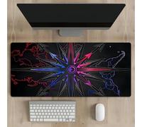 KIZIFI Extended Large Gaming Mouse Pad, Non-Slip Rubber Base Stitched Edge Big Desk Mat, Retro Map Desk Keyboard Mouse Mat for PC Laptop Home Office 35.4x15.7x0.08 inch