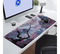 KIZIFI Flower Canyon Large Gaming Mouse Pad, XXL Extended Gamer Mouse Mat with Stitched Edges, 35.4x15.7x0.12 inch Non-Slip Rubber Base Gaming Desk Mat, Big Long Mousepad for Work, Game, Office, Home
