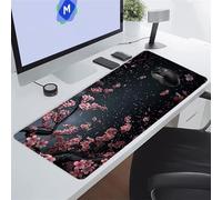 KIZIFI Flower Petals Large Gaming Mouse Pad, XXL Extended Gamer Mouse Mat with Stitched Edges, 39.4x19.7x0.08 inch Non-Slip Rubber Base Gaming Desk Mat, Big Long Mousepad for Work, Game, Office, Home
